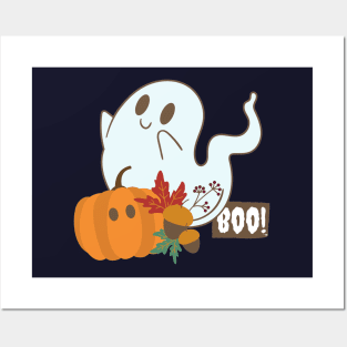 Halloween boooo cute ghost and pampkin Happy Halloween tpween2022 Posters and Art